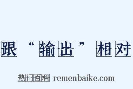 跟“输出”相对是什么意思的图片